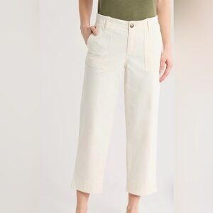 Tommy Bahama Woman's Chic Cream Cropped Boracay Field Pants Soft Preppy Size 14